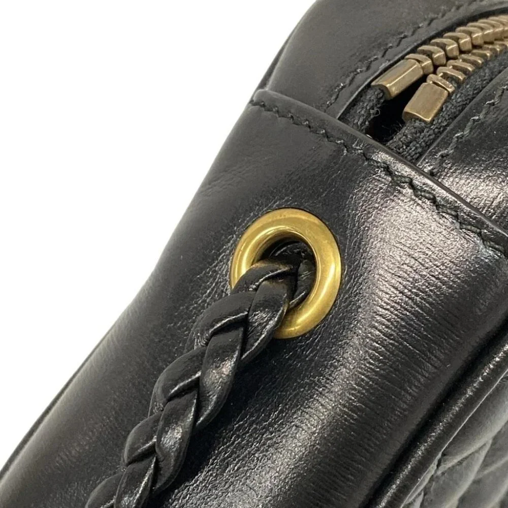 GUCCI GG Marmont/Sherry 536441 Black Green Red Leather Canvas Shoulder Bag - Picture 8 of 14